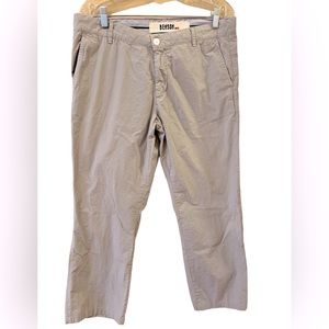 Benson NYC Men’s Pants Size 34 Waist Cotton Light Gray Lightweight Summer